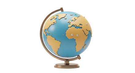 Globe with Pins Marking Locations for Travel Planning and Destinations