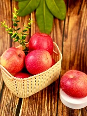 red apples in a basket