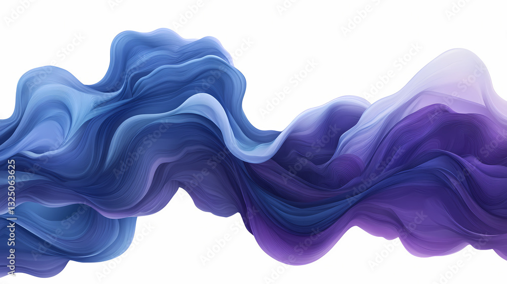 Canvas Prints smooth dark blue purple waves abstract background vector banner design element modern. hyperspectral