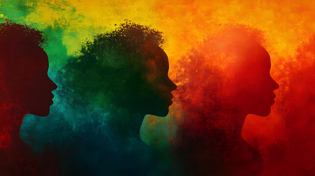 Black History Month colorful background Wallpaper.