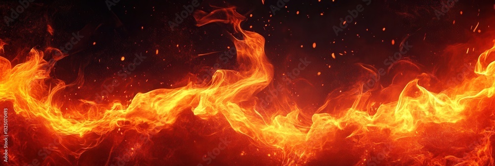 Fototapete dynamic fire-inspired backdrop with vibrant red and orange flames creating an energetic atmosphere f