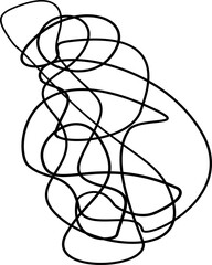 Abstract freehand pen scribble decoration