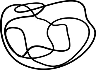 Abstract freehand pen scribble decoration