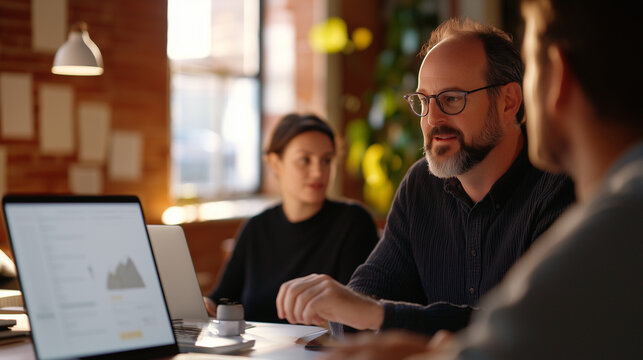 Collaborative Office Meeting for Entrepreneurs and Designers