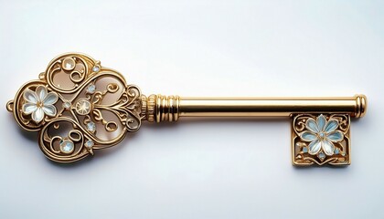 key on white background