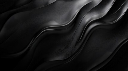 Fototapeta premium Smooth black waves creating a modern abstract background design
