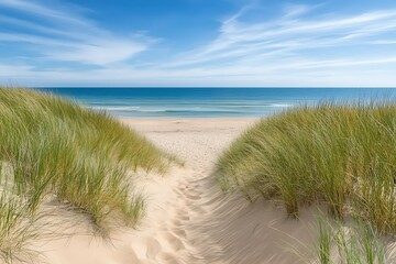 rich sea fronds on still dune slopes a coastal clash of shade and land  
