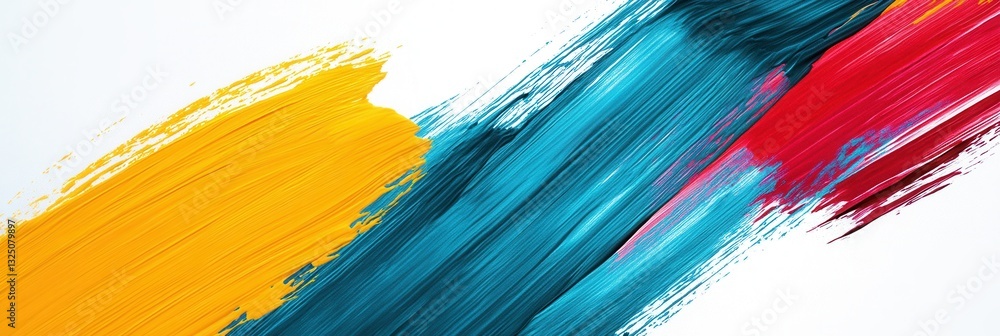 Poster abstract composition with bold paint strokes showcasing vibrant colors and an inspiring artistic vib