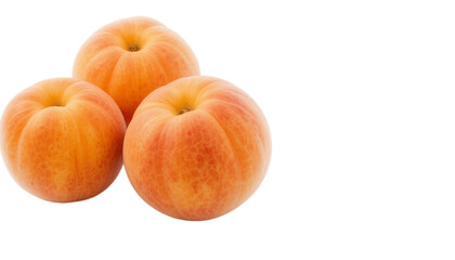 apricots with a soft velvety texture, apricots isolated on white background