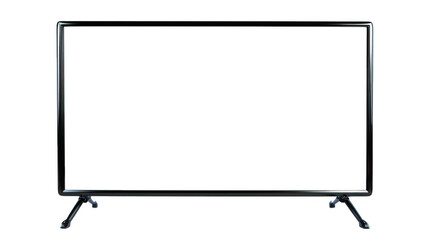 Naklejka premium Modern rectangular display frame with transparent background, versatile for various presentations, located in a clean, minimalist environment