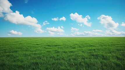 Obraz premium A beautiful day featuring blue sky and green grassy field