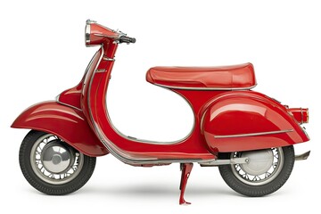Obraz premium Classic Red Scooter Profile
