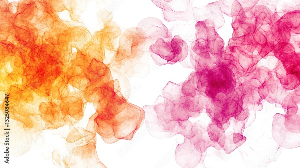 Wall mural vibrant patterns in creative design with light background