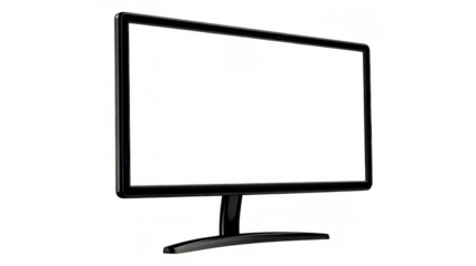 Modern black monitor with a sleek design suitable for various settings and activities such as gaming or office work
