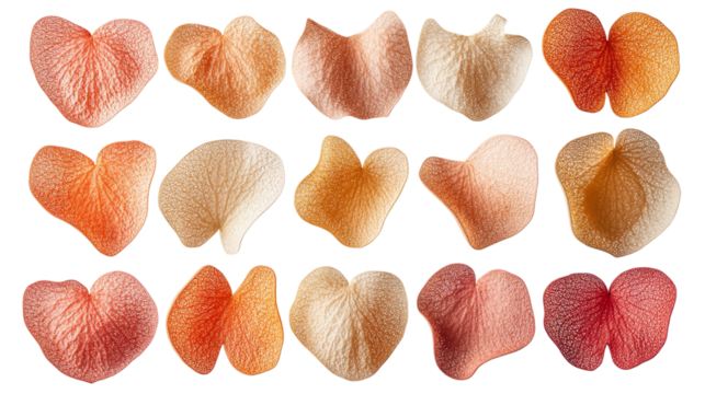 Set of potatoes cut out. based on generative ai. Isolated on a transparent background.