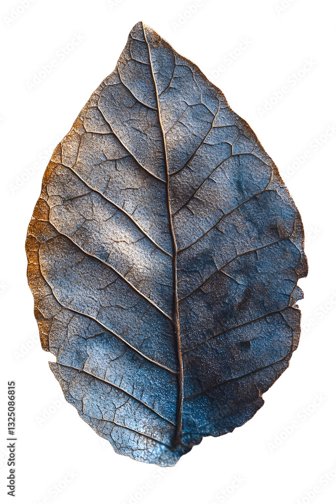 Poster fossilized leaf. selective focus. close-up, background and texture