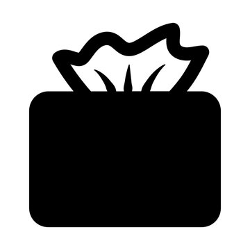 recommend clip art: Tissue Box Icon: Hygiene and Health Symbol with Soft Disposable Paper