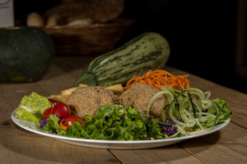 still life of vegetarian, fresh and healthy food