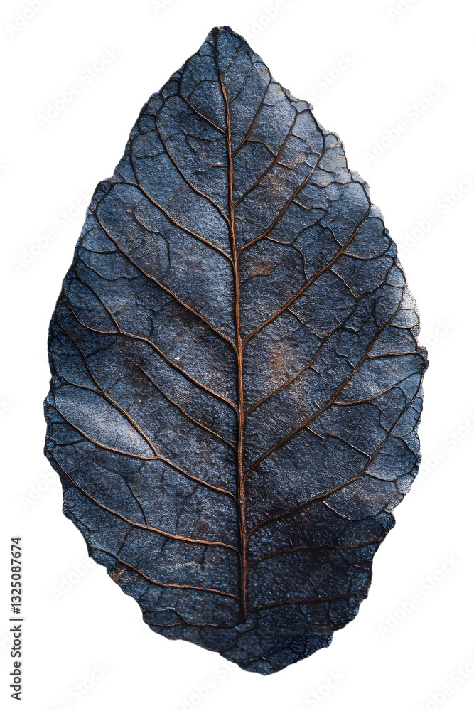 Poster fossilized leaf. selective focus. close-up, background and texture