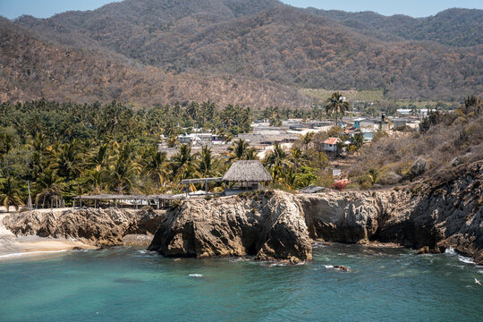 Maruata Beach in the municipality of Aquila, Michoacan, Mexico