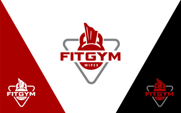 Fitness Gym logo red color