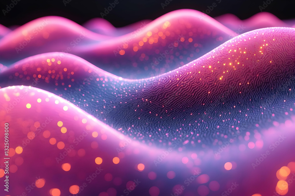 Poster abstract glowing wave pattern
