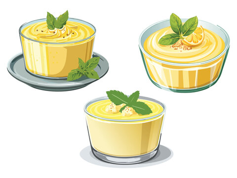 vector illustration of an italian zabaione