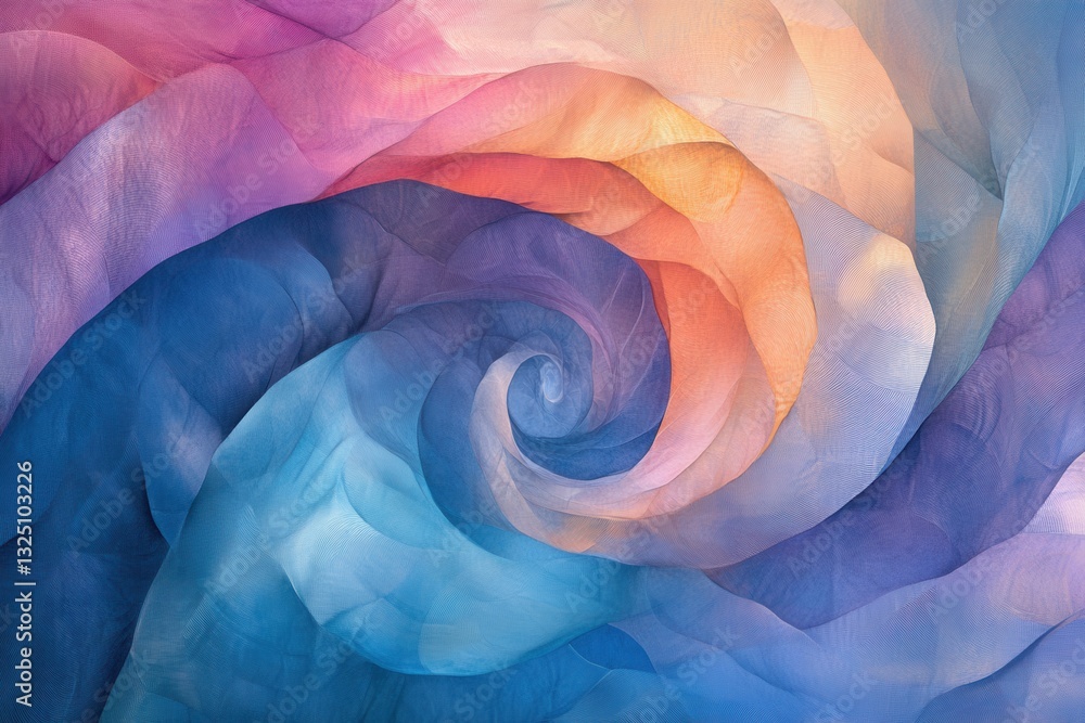 Aufkleber colorful swirling patterns create dynamic abstract design in vibrant blue, purple, and pink hues wit