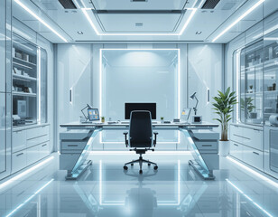 Fototapeta premium Pure & Smart – Stunning Minimalist Office Illustrations for Modern Workspaces