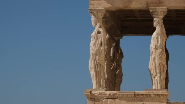 caryatid acropolis Porch of the Caryatids at the Erechtheion, Athens, Greece