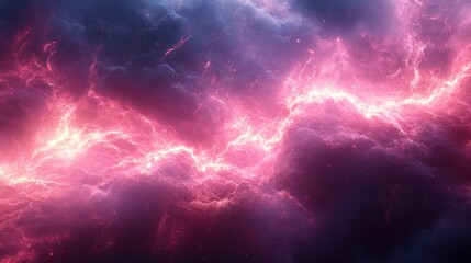 Obraz premium Powerful Stormy Lightning Energy Background