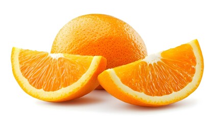 orange slice clipping path isolated on white