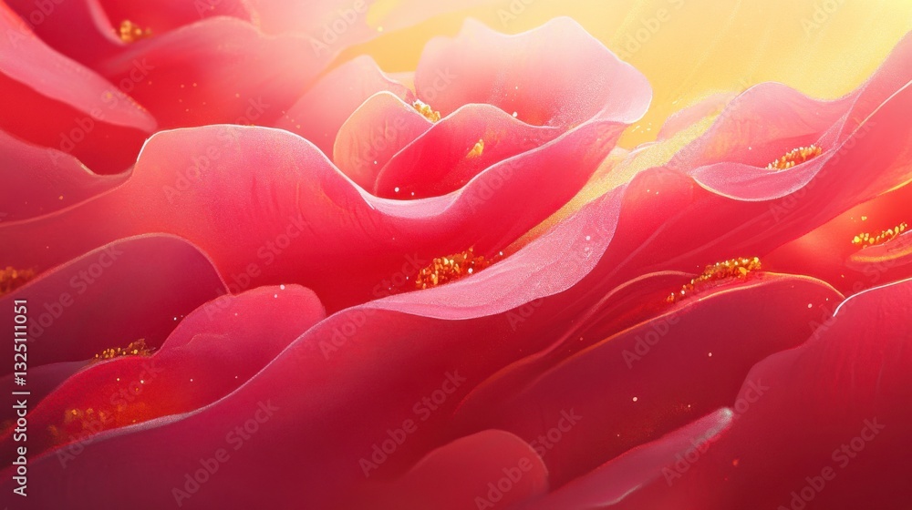 Wall mural organic shapes in soft light with textured background