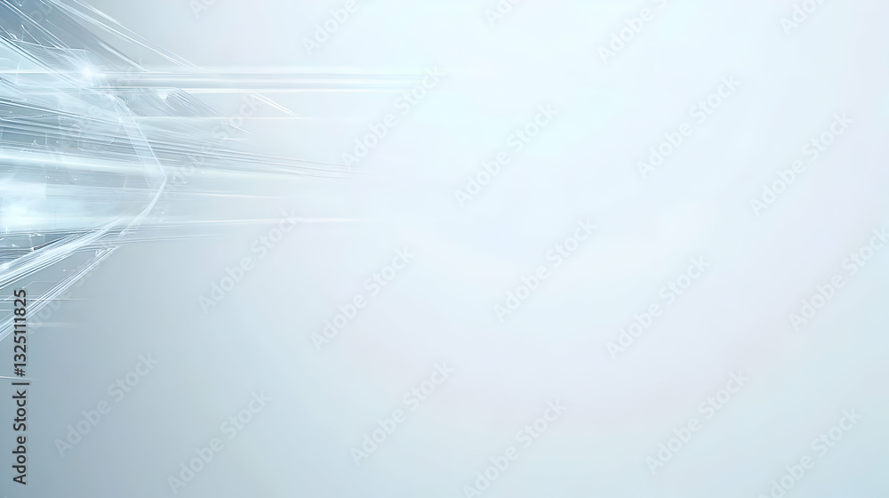 Poster abstract light blue white background with smooth lines shapes and dynamic motion for modern technolo