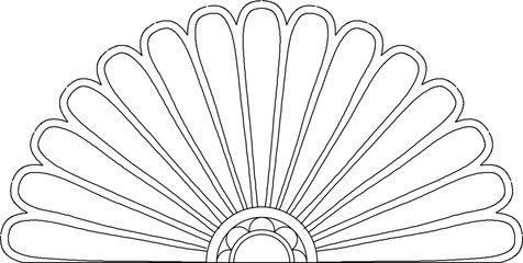 Neoclassical Style Decor vector illustration silhouette design ornament classic vintage ethnic traditional european  