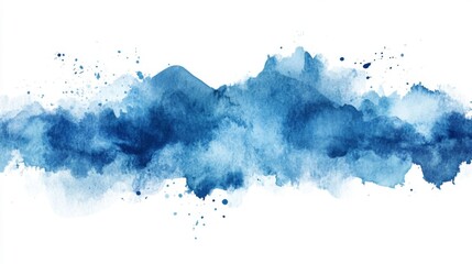 Obraz premium Abstract Blue Watercolor Wash Background Texture