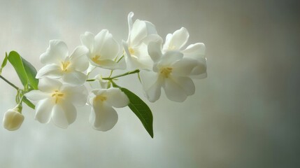 Obraz premium Delicate White Flowers Soft Light Close Up