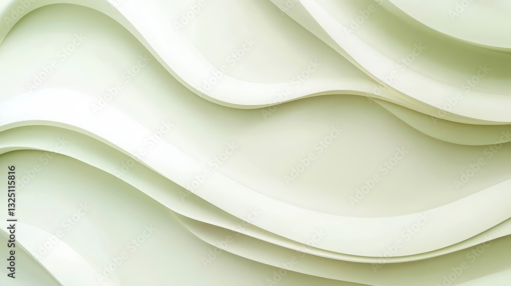 Poster abstract design showing soft curved lines and gentle gradients on display