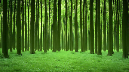 Fototapeta premium Lush Green Forest Background Image