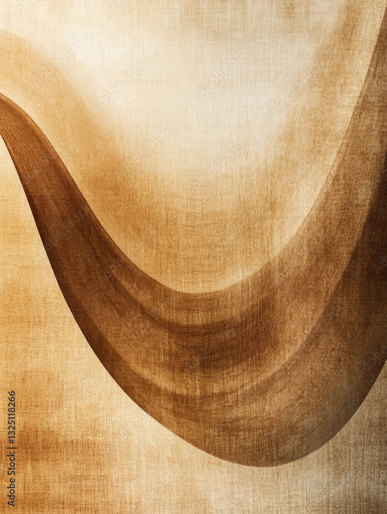 Aufkleber warm wooden texture with flowing lines in beige and brown tones creating an organic modern design wi