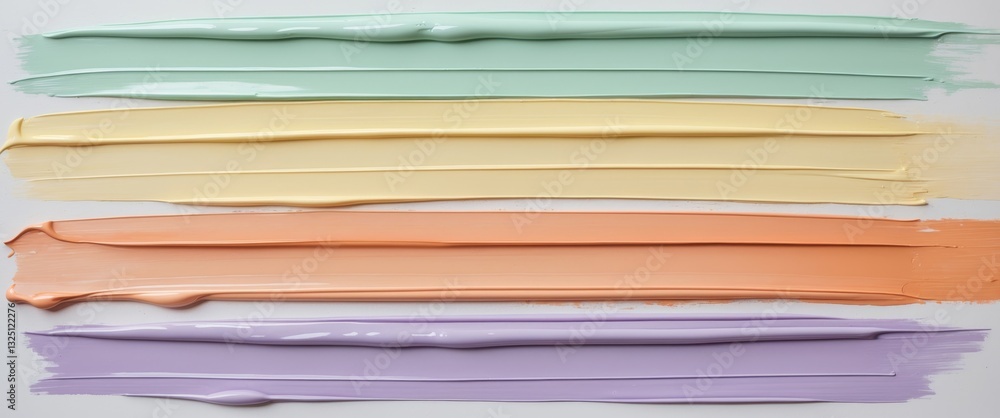 Aufkleber samples of various color correcting concealers on a surface