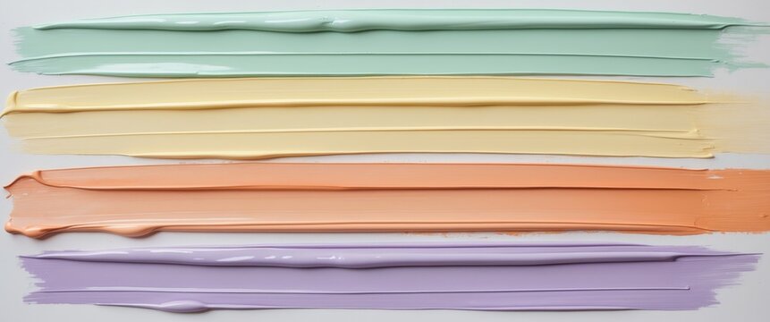Samples of various color correcting concealers on a surface