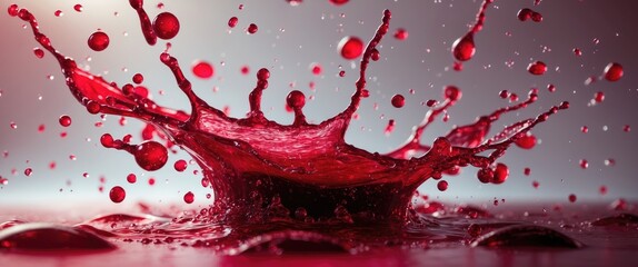 splash of red wine, set against a transparent background