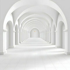 Fototapeta premium White Archway 3D Illustration Background