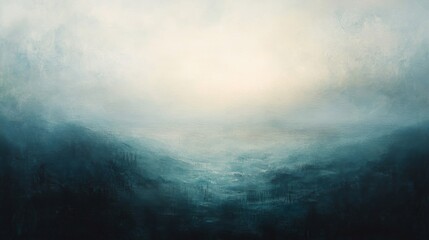 Fototapeta premium Abstract Teal and White Landscape Background