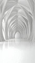 Fototapeta premium White Abstract 3D Architectural Background