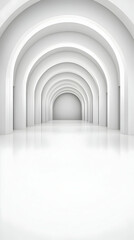 Obraz premium White Archway 3D Background