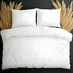 White Bedding Mockup Illustration