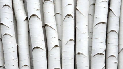 White Birch Tree Trunks Background Image