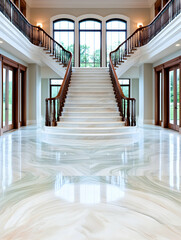 Grand staircase in a luxurious home interior
